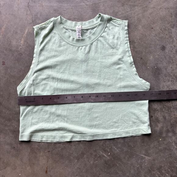 Lululemon All Yours Crop Tank Top Women's 2 Light Green Pima Sleeveless Athletic - Picture 7 of 9